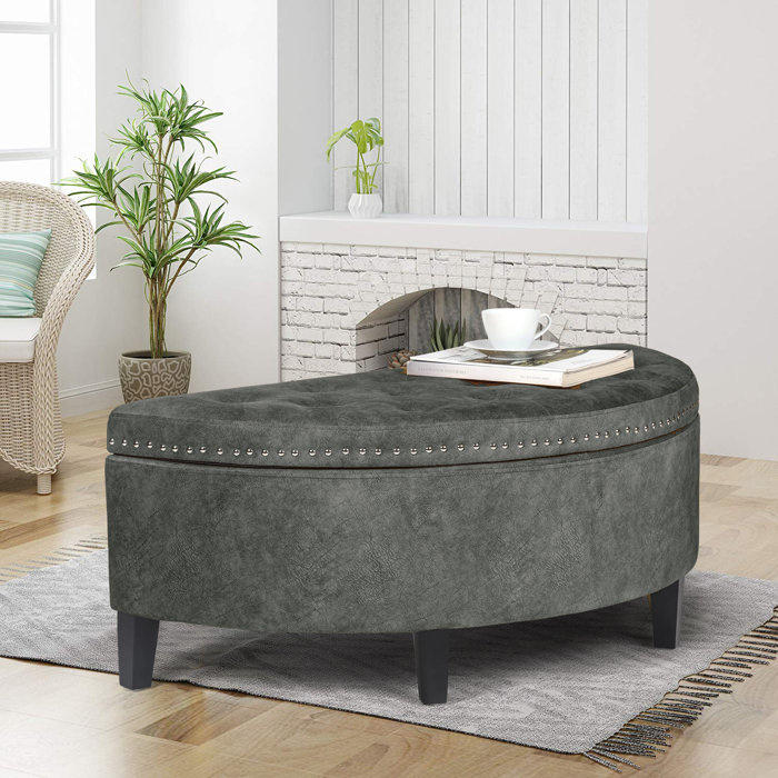 Red Barrel Studio® Zalayah Upholstered Flip Top Storage Bench Wayfair